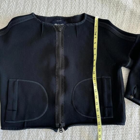 Madewell Scuba Black Cropped Jacket - Size XS - Picture 7 of 8